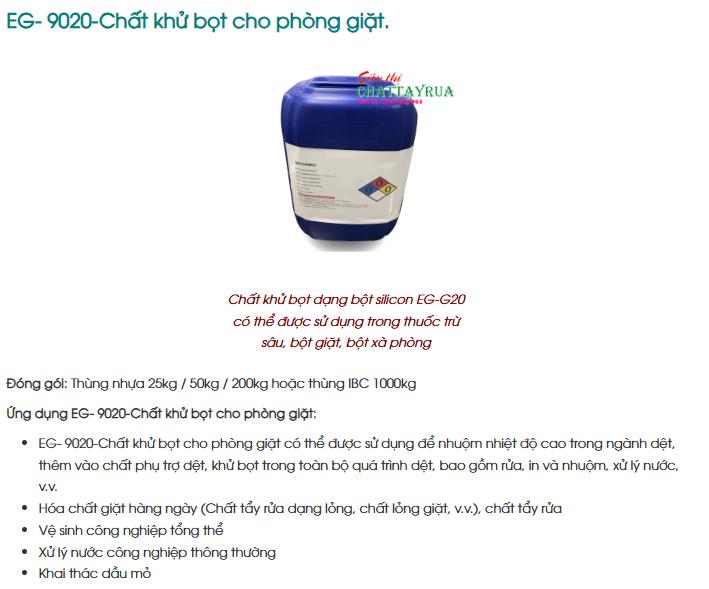 EG- 9020-Chất khử bọt cho phòng giặt.